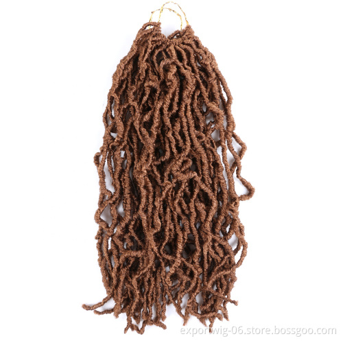 Synthetic Crochet Hair Extensions Curl Locs Soft Crochet Hair Curly Wavy Twist Braiding Goddess Faux Locs Crochet Braid Hair